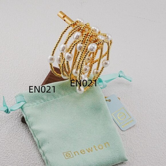 Enewton Gold Bead & Unusual-Shape Pearl Nine-Piece Bracelet Set - Picture 4 of 6